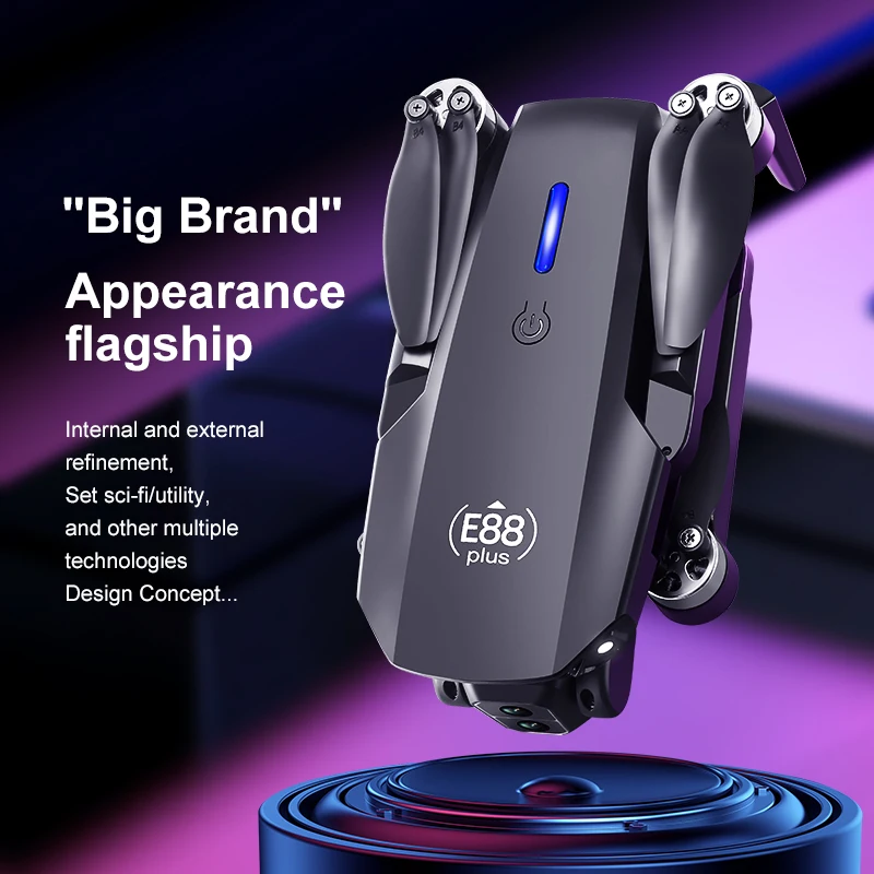 Nouveau drone quadrirotor E88  - Drone Gimbal Brushless avis et prix