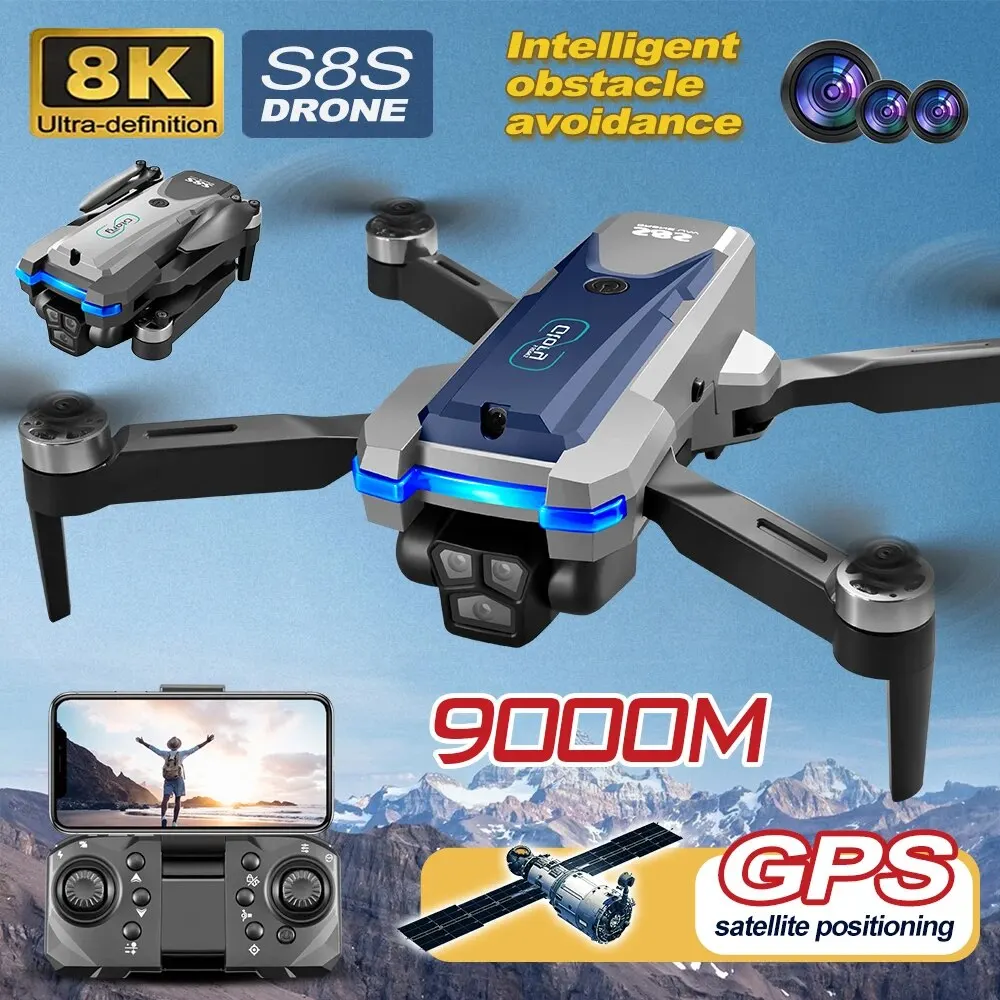 Drone GPS S8S 5G Wifi 8K HD po - Drone Gimbal Brushless avis et prix