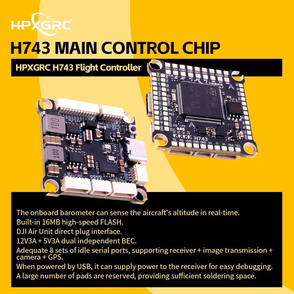 Contrôleur de vol HPXGRC H743  - Betaflight Fc F7 avis et prix